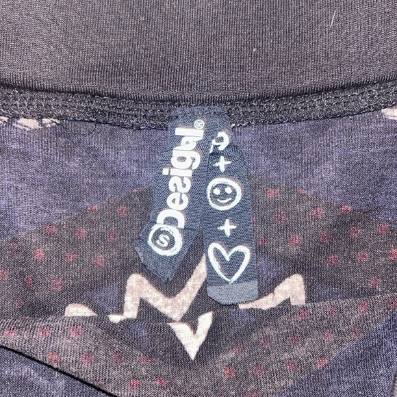 DESIGUAL WOMENS GRAPHIC A-LINE SKIRT PATCHWORK - Picture 7 of 7